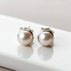 Aros Stud Perla Clásica